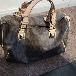 MK Signature Duffle Purse w/wallet&makeup bag